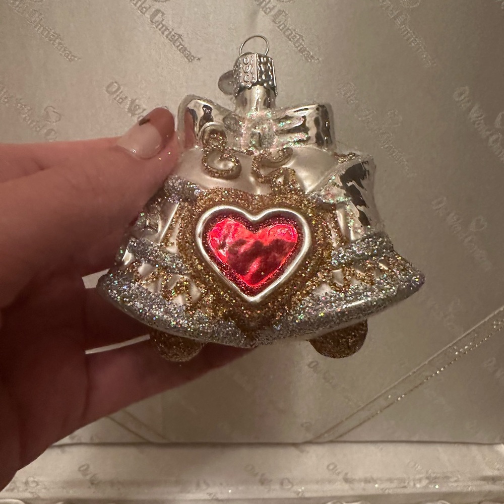 Old World Christmas Wedding Collection Full Set Glass Tree Ornaments 4.25 inch - Picture 4 of 11